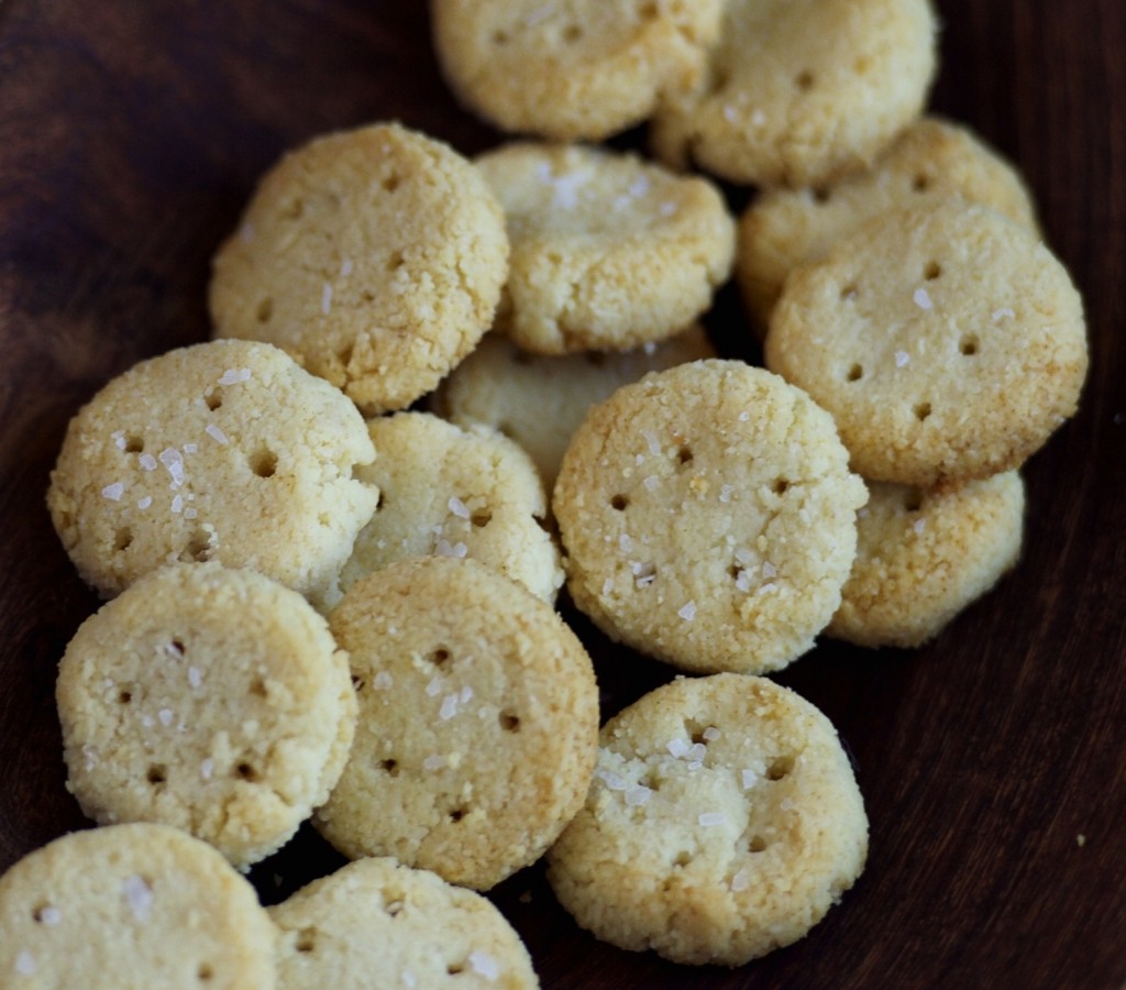 Close up photo of Homemade Grain Free Oyster Crackers.