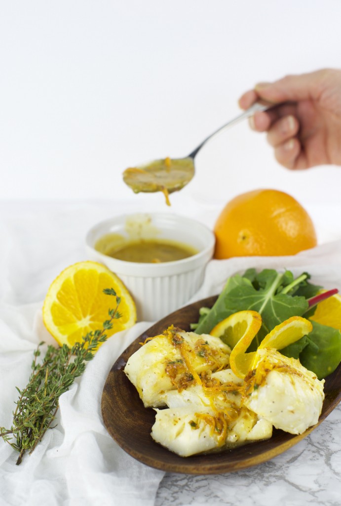 LowCarb Haddock with Orange Thyme Sauce Recipe Simply So Healthy