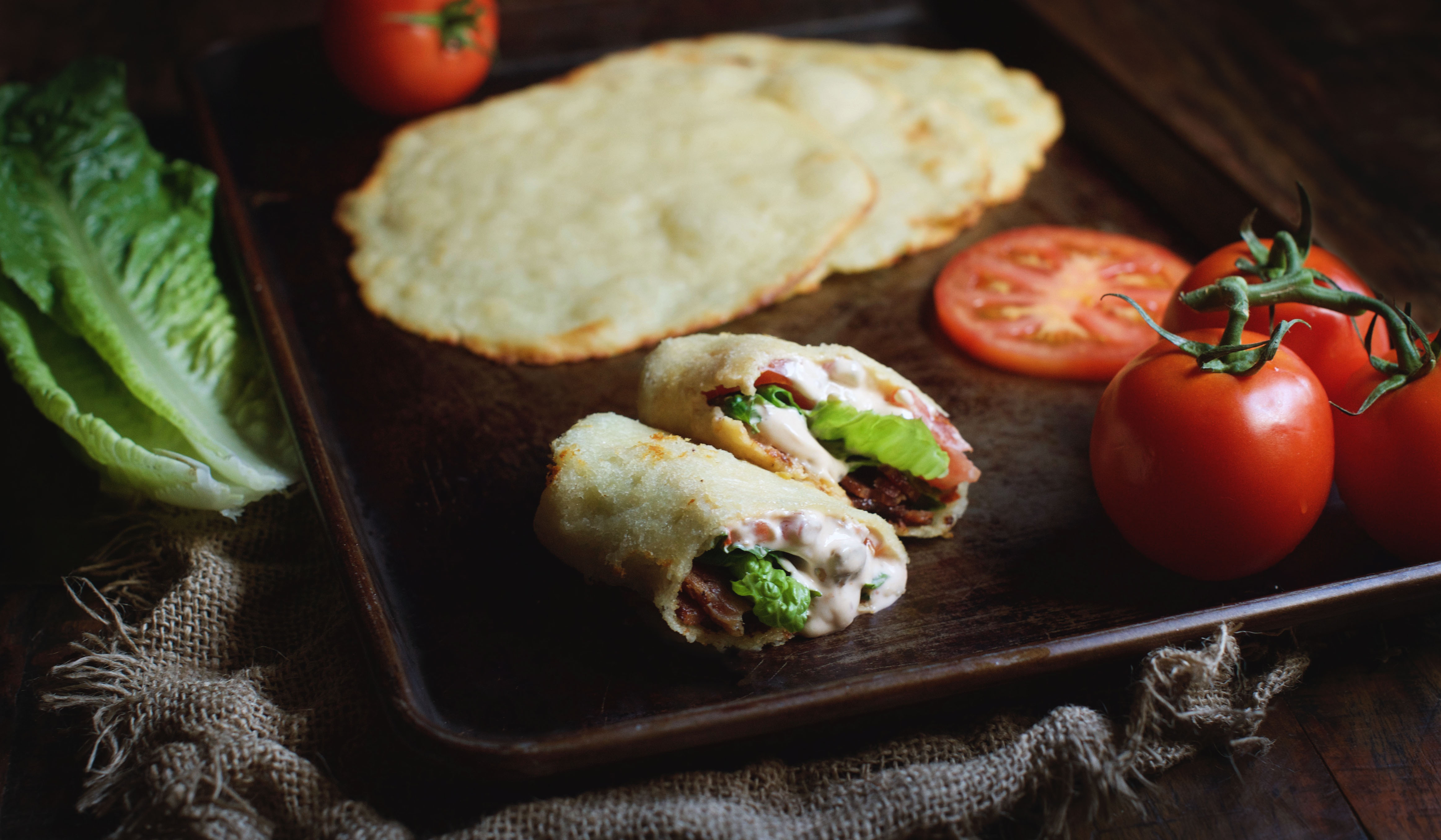 Low-Carb BLT Wraps with Chipotle Mayonnaise