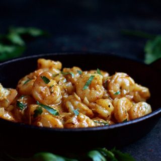 Side photo of Cajun Garlic Shrimp.