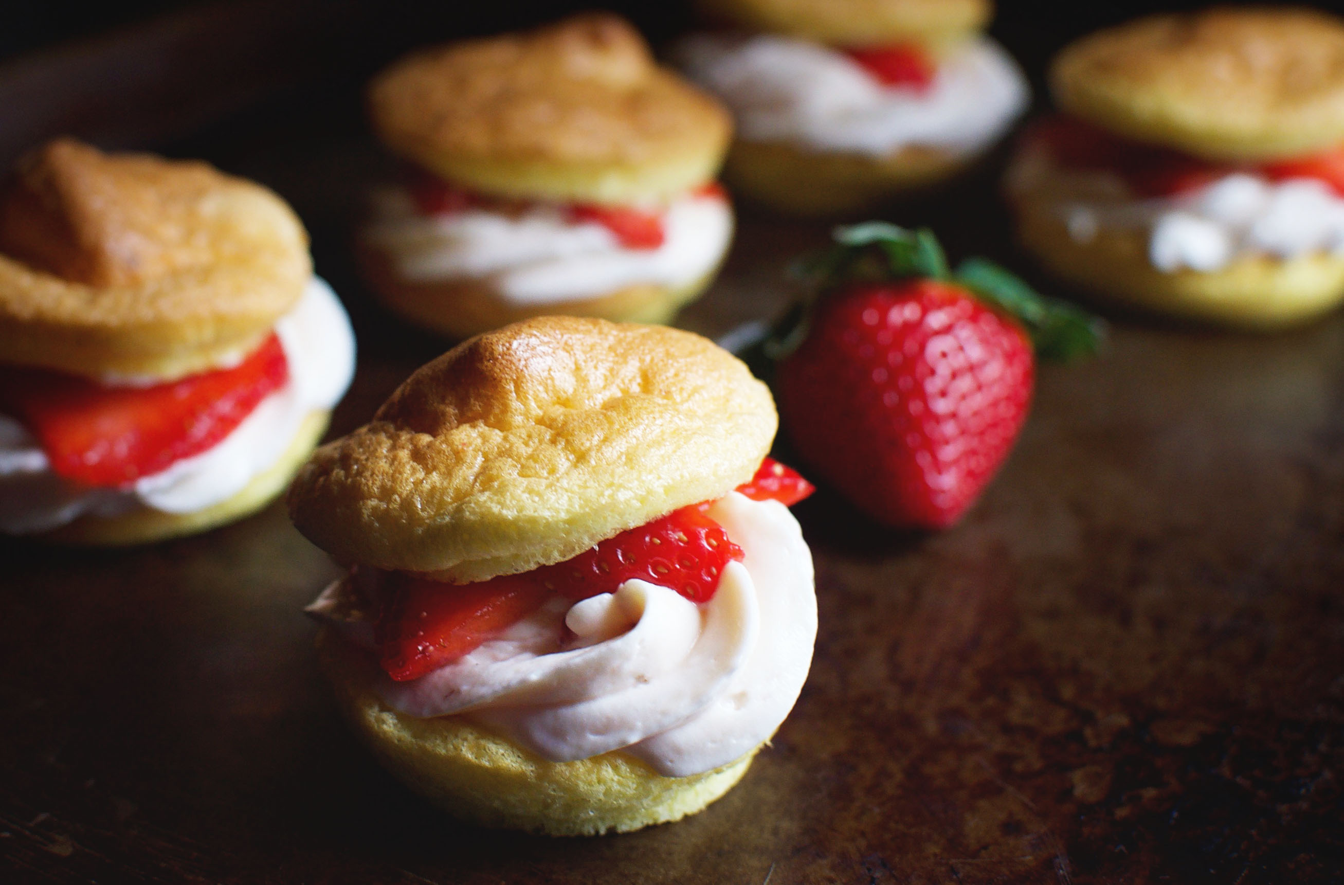 Low-Carb Strawberry Cream Puffs