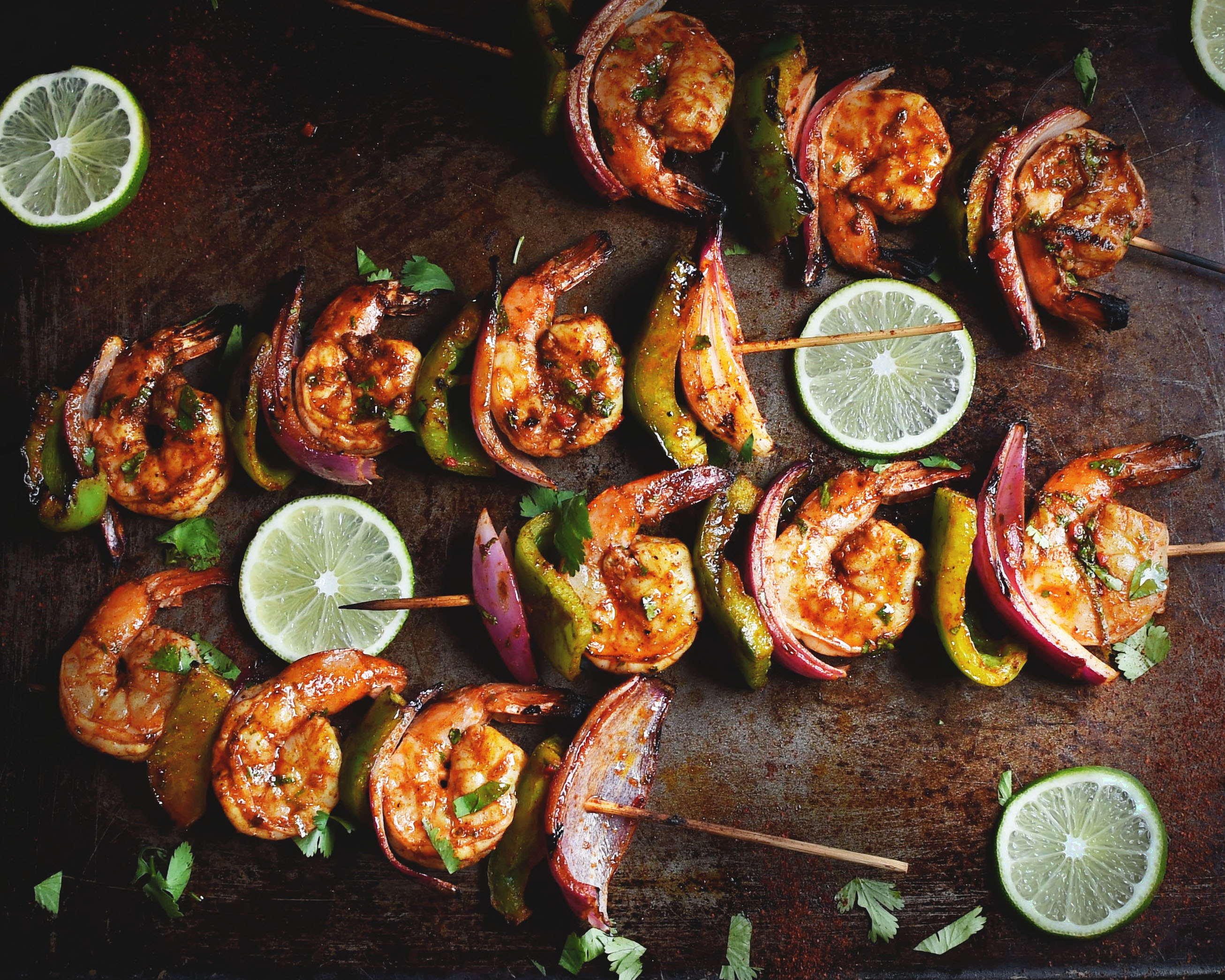 Grilled Chilli Lime Shrimp Kabobs Recipe - Simply So Healthy