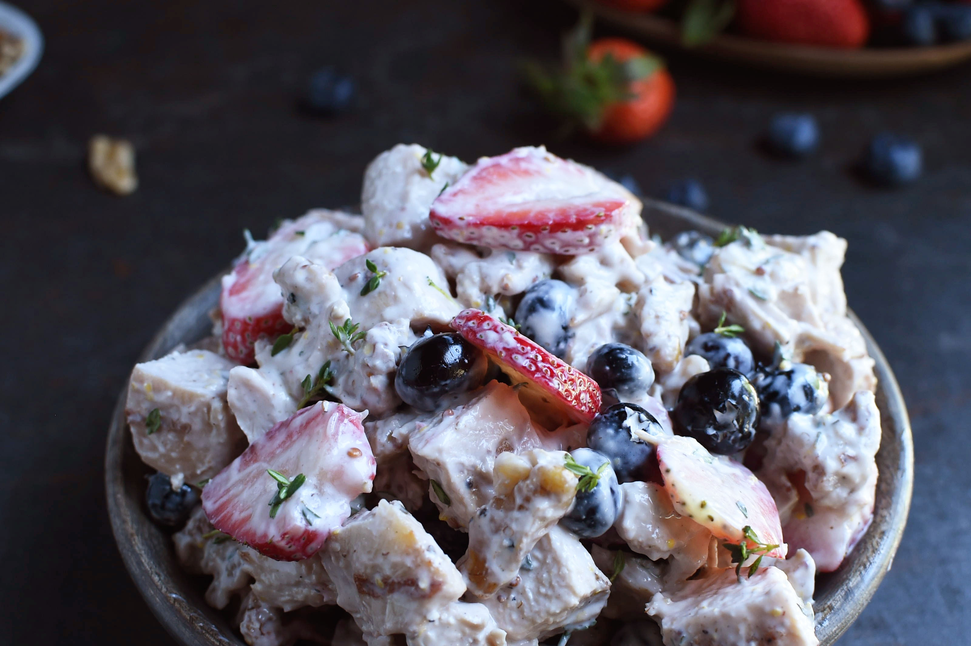 Low-Carb Nut and Berry Chicken Salad Recipe - Simply So Healthy