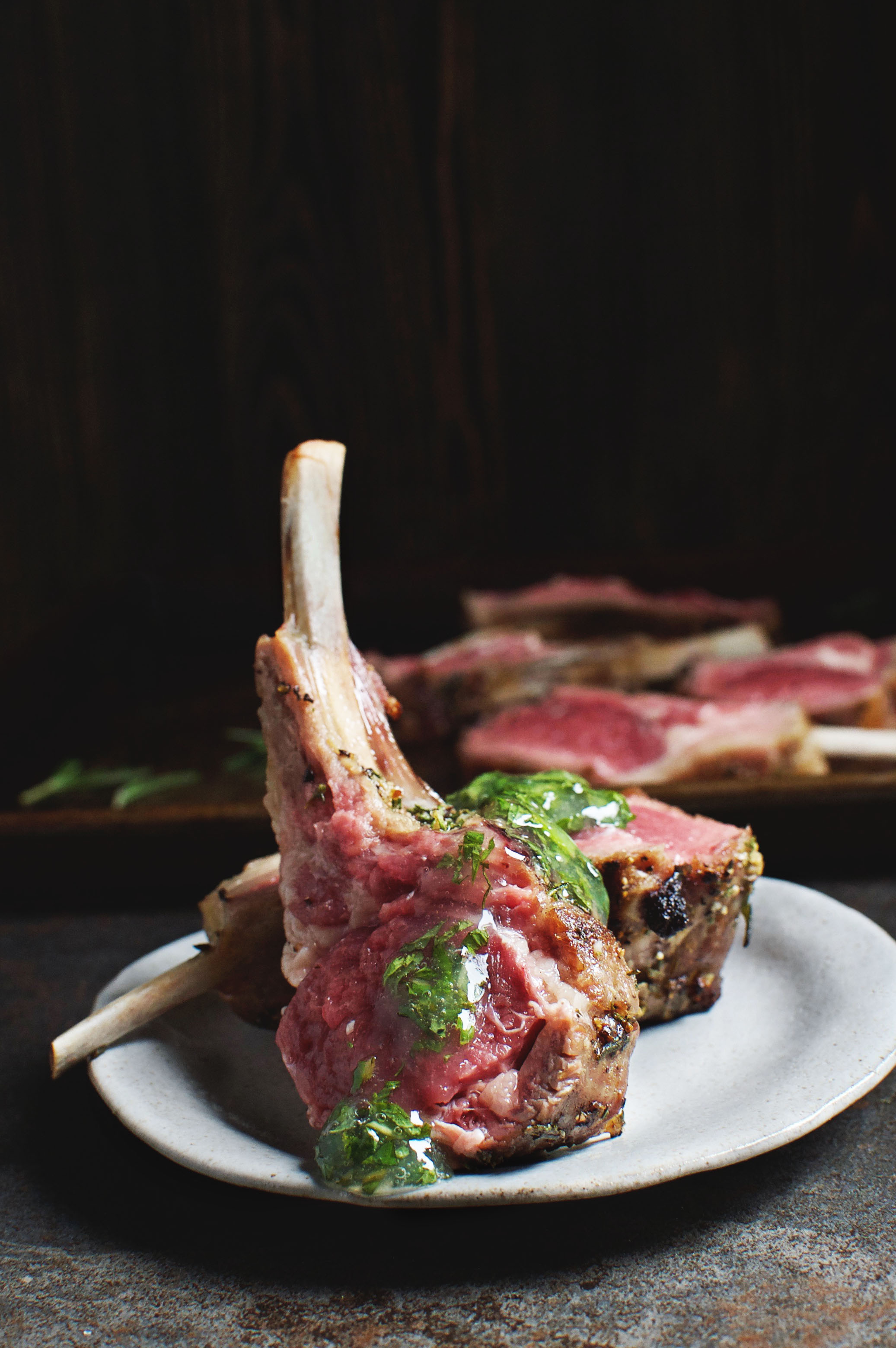 Garlic Rosemary Rack of Lamb with Low-Carb Mint Glaze