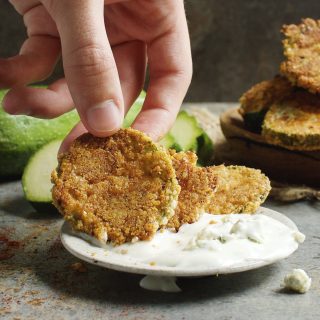 Low-Carb Buffalo Baked Zucchini Chips