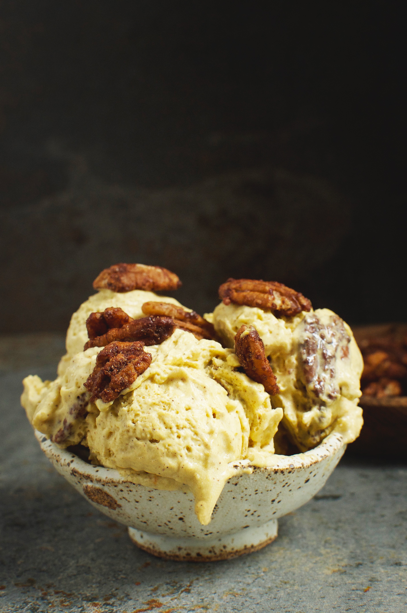 This Low-Carb Candied Pecan Pumpkin Ice-Cream recipe makes a delicious dessert. This recipe can be part of a low-carb, ketogenic, Atkins, gluten-free, grain-free, diabetic, and Banting diets.