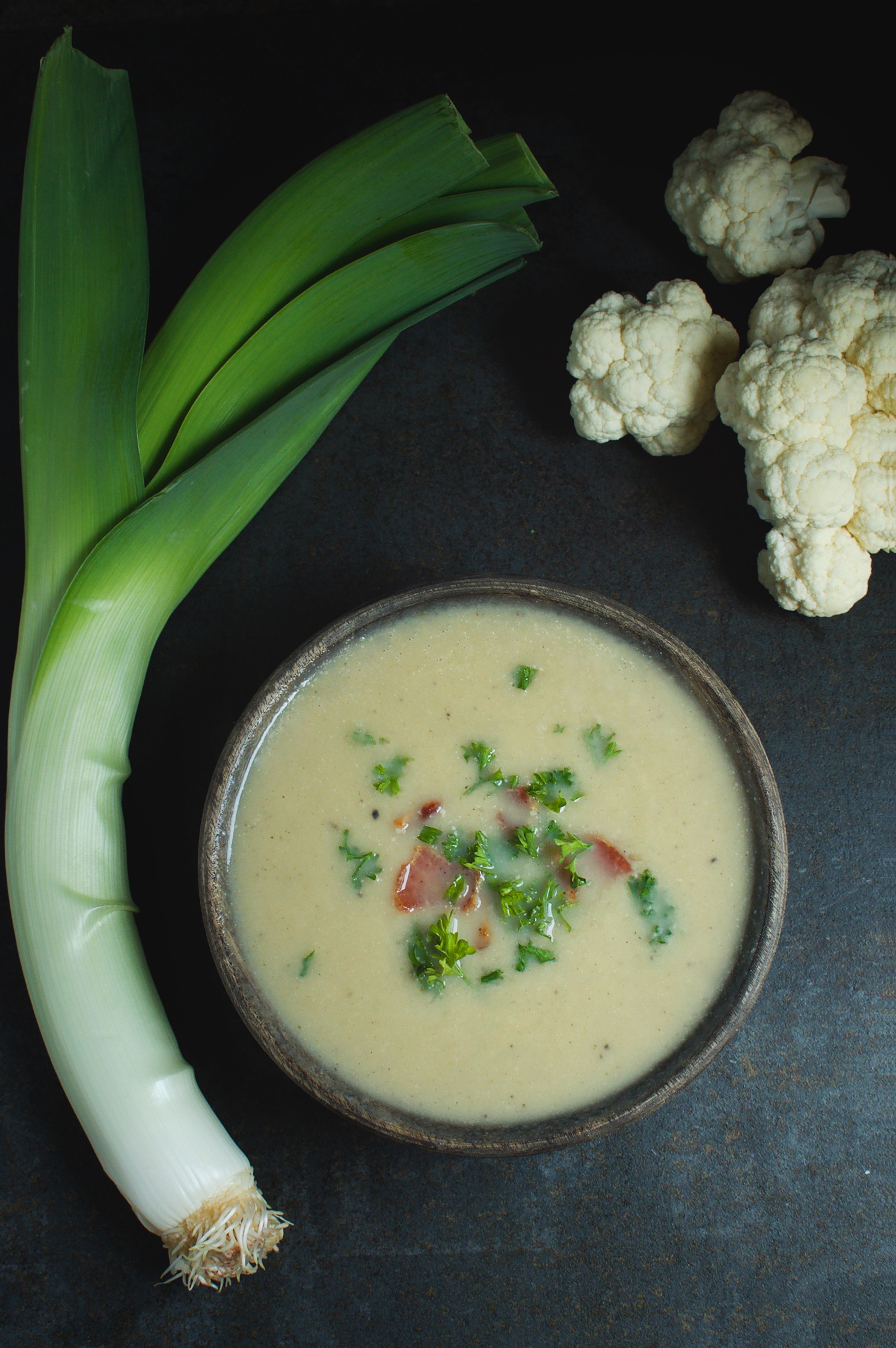 This Low-Carb "Potato" Leek Soup is a Paleo, low-carb, and dairy-free comfort food. No one will know this soup is made with cauliflower and not potatoes.