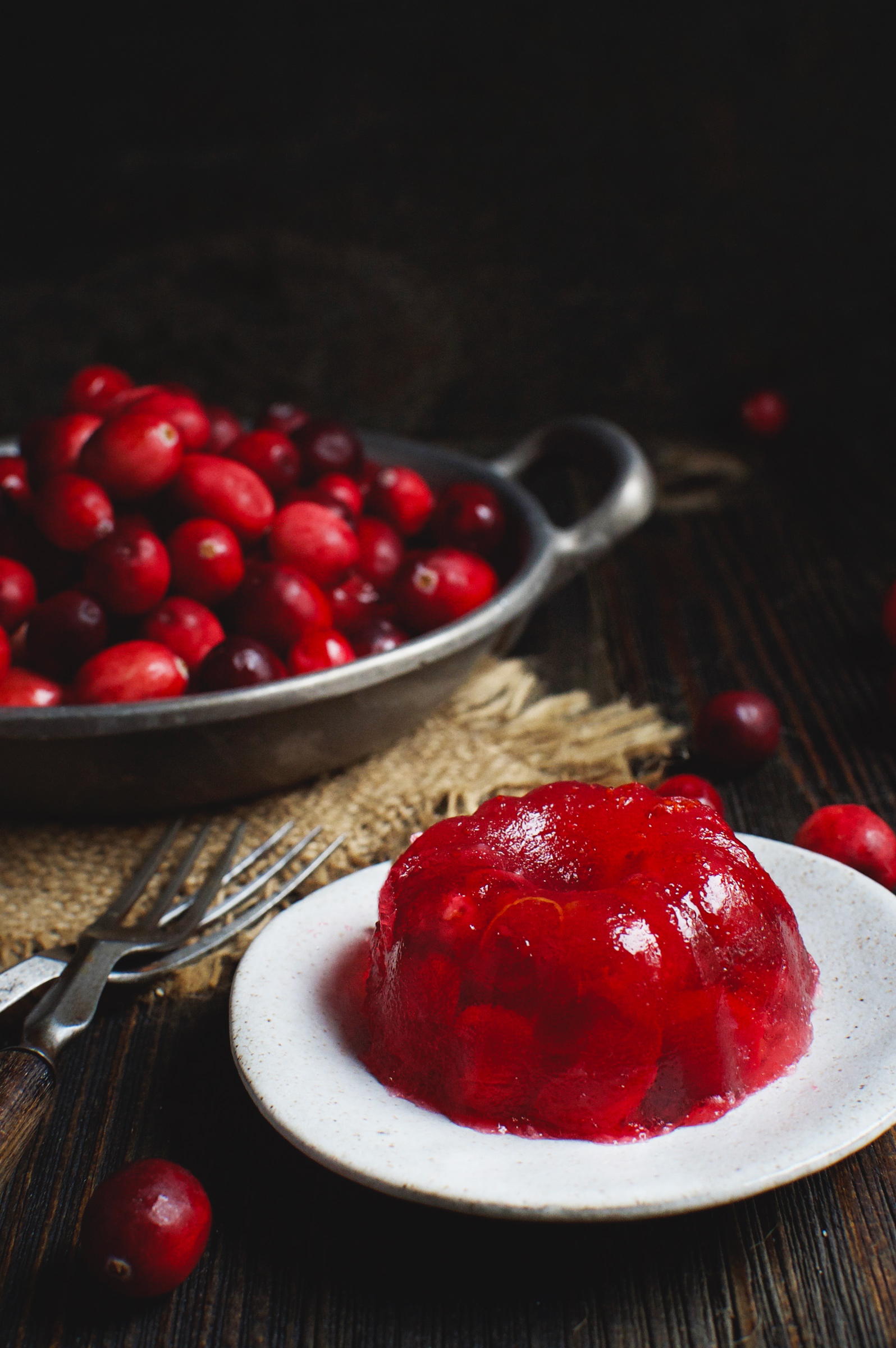 Low-Carb Spiced Cranberry Sauce on a plate.