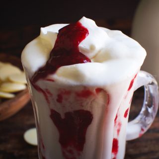 Low-Carb Raspberry White Hot Chocolate