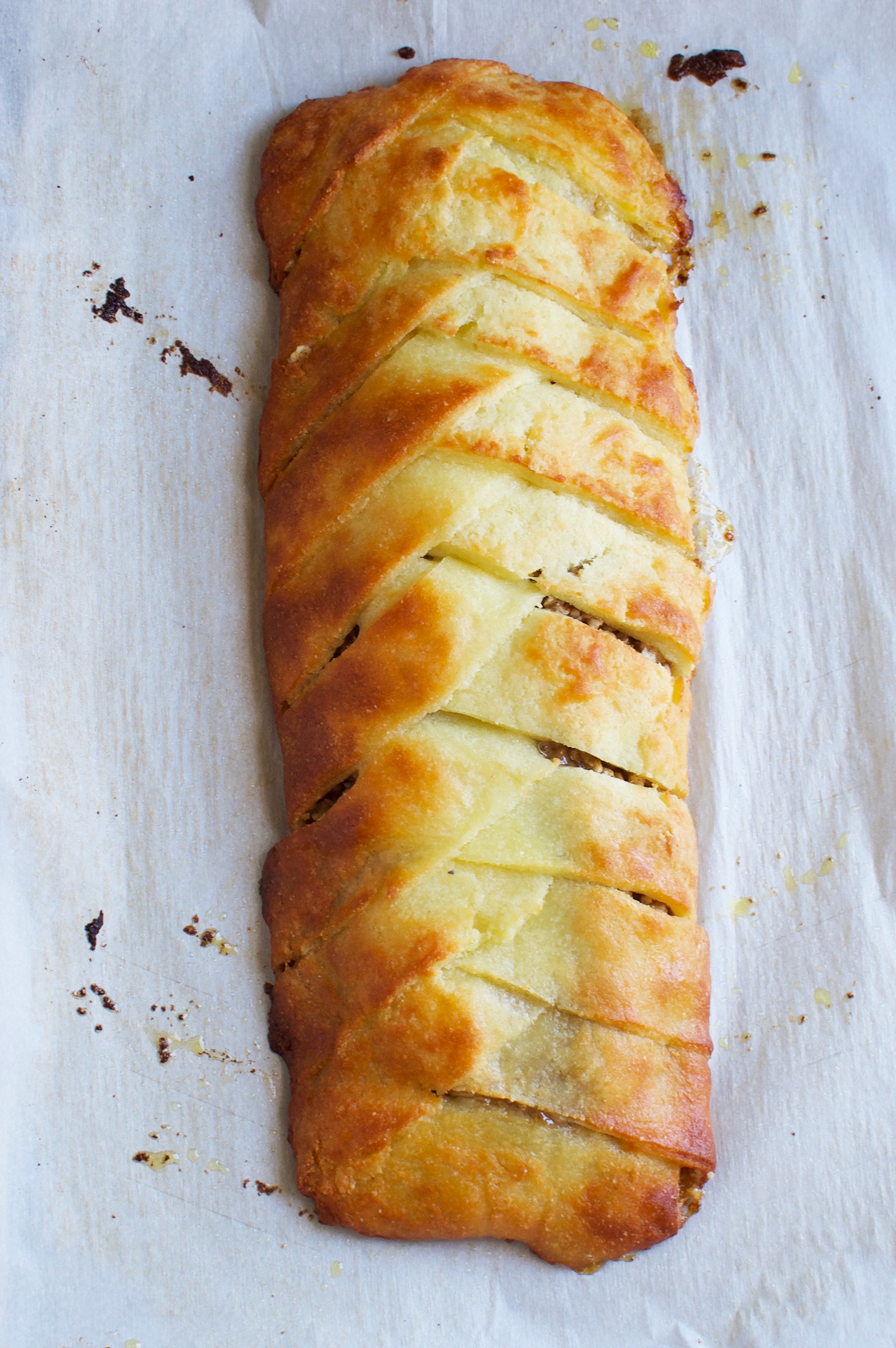 Low-Carb Baklava Braid--After baking.