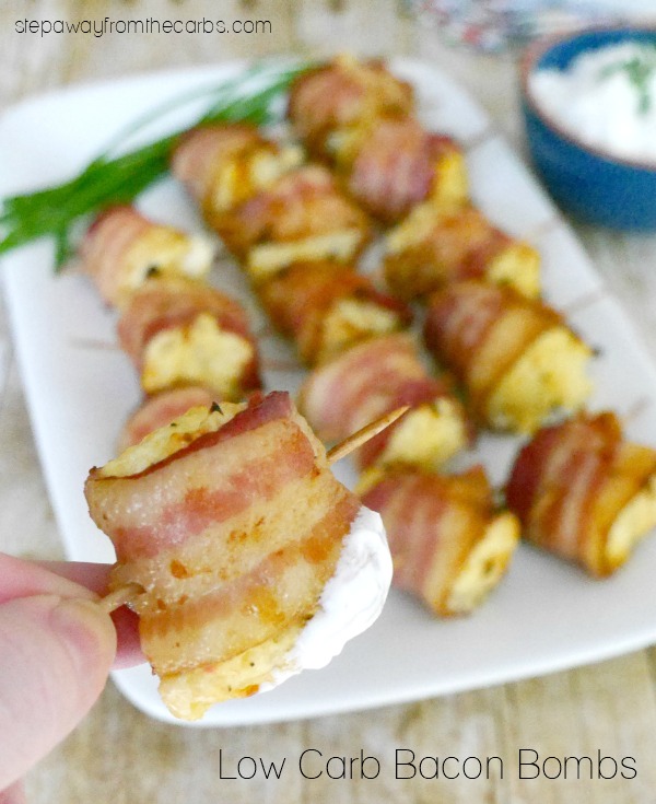 Low-Carb Appetizers: low-carb-bacon-bombs