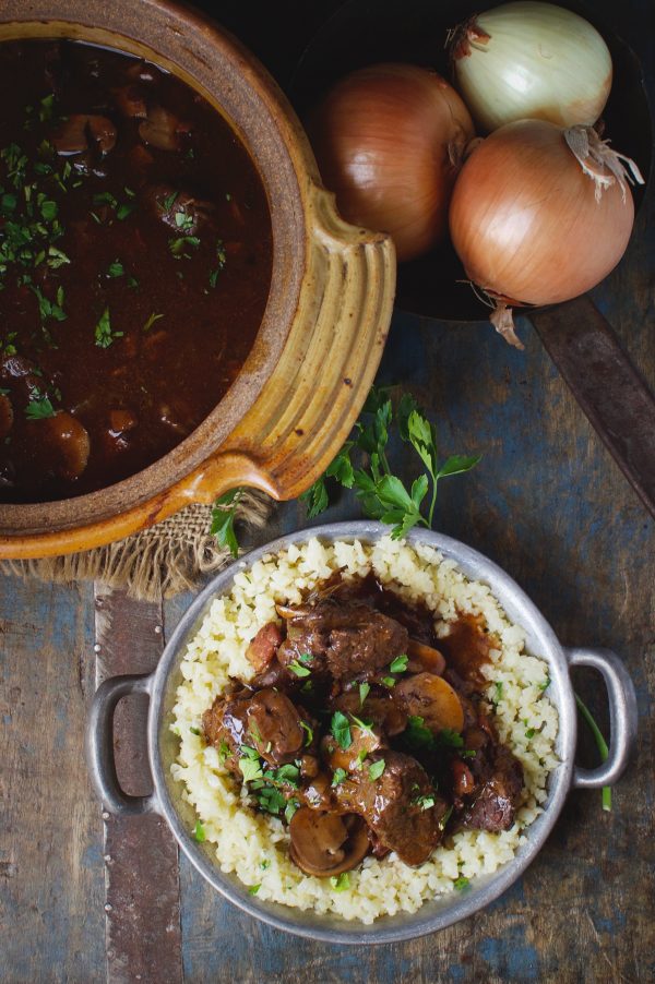 Low-Carb Beef Bourguignon Stew - Simply So Healthy