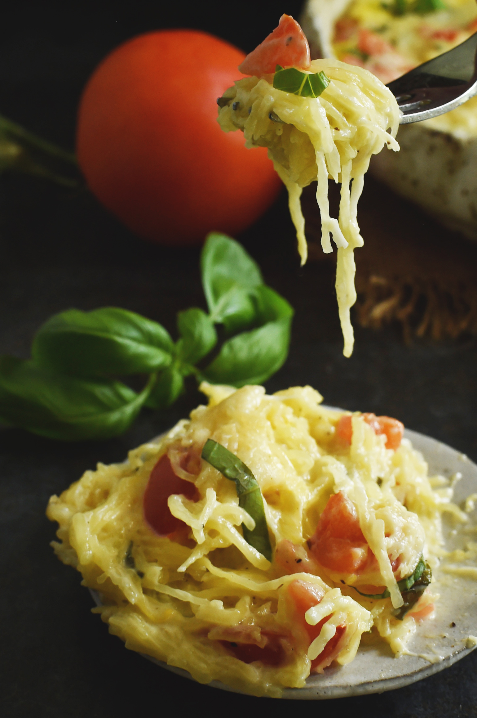 Italian Low-Carb Spaghetti Squash Casserole Recipe -A forkful.