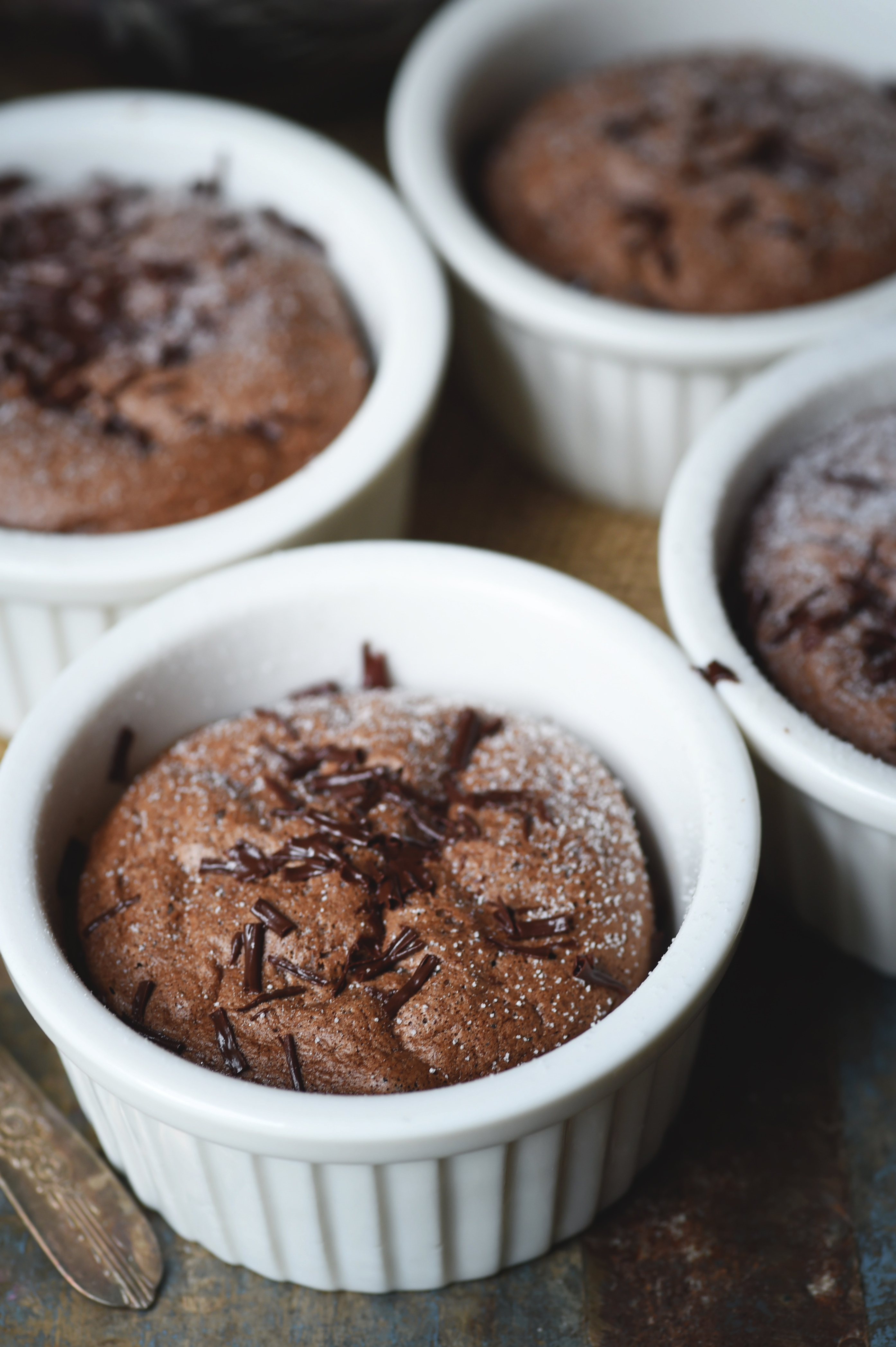 Low-Carb Chocolate Soufflé Recipe -ready for eating.