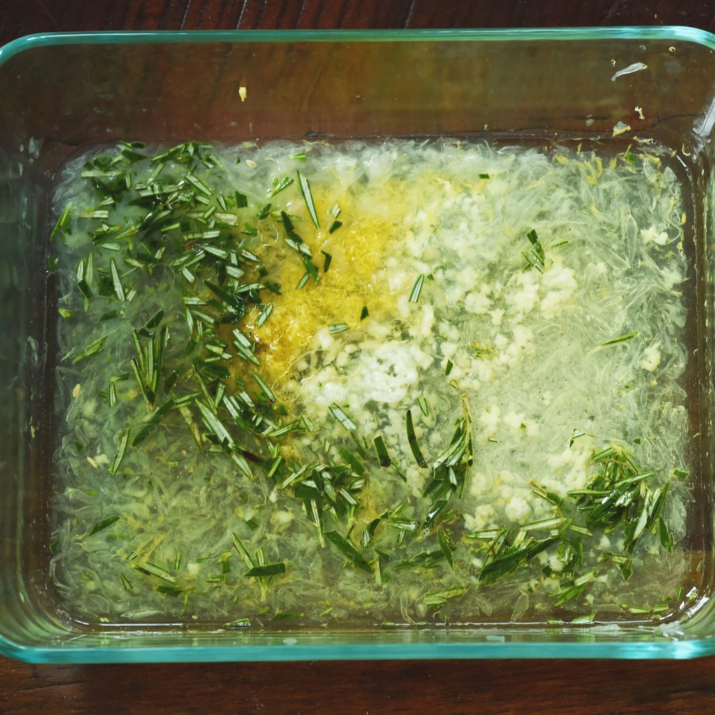 Grilled Rosemary Lemon Chicken -Marinate ready for chicken.