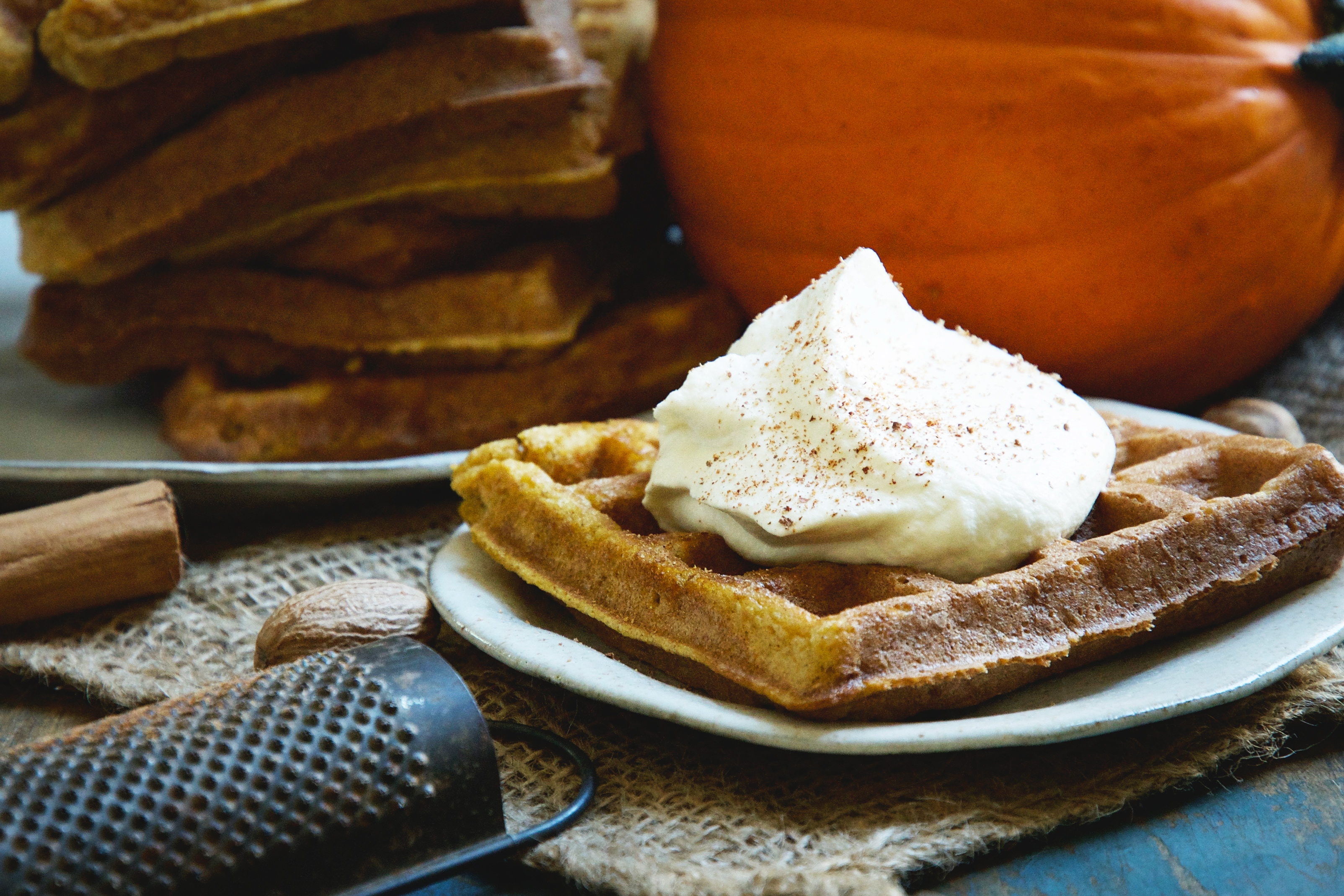 Pumpkin Low-Carb Almond Flour Waffle Recipe