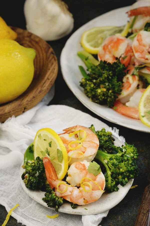 Lemon Garlic Shrimp Sheet Pan Dinner with Broccolini - Simply So Healthy