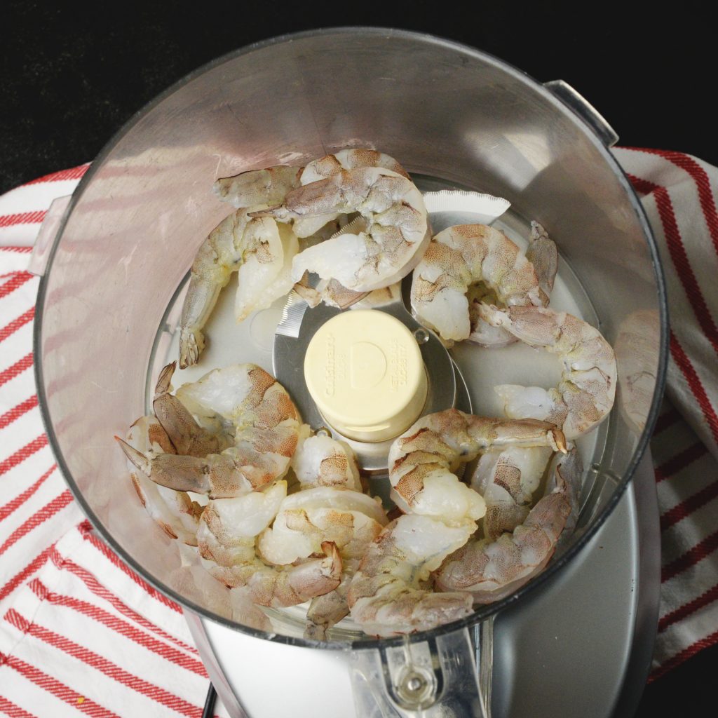Shrimp Cakes Recipe-low-carb and keto-friendly-chopping the shrimp.