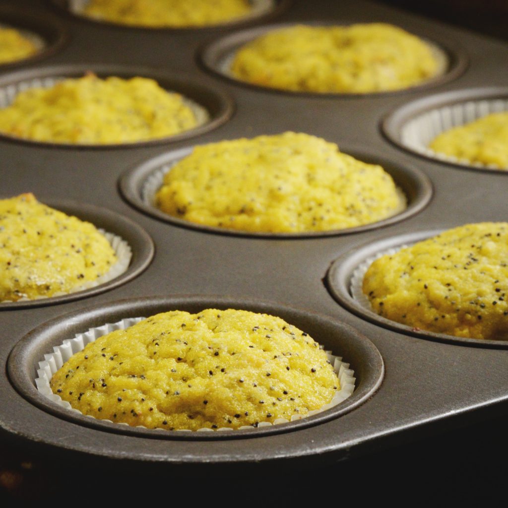 Lemon-Poppy-Seed-Muffins-Fresh from the oven.