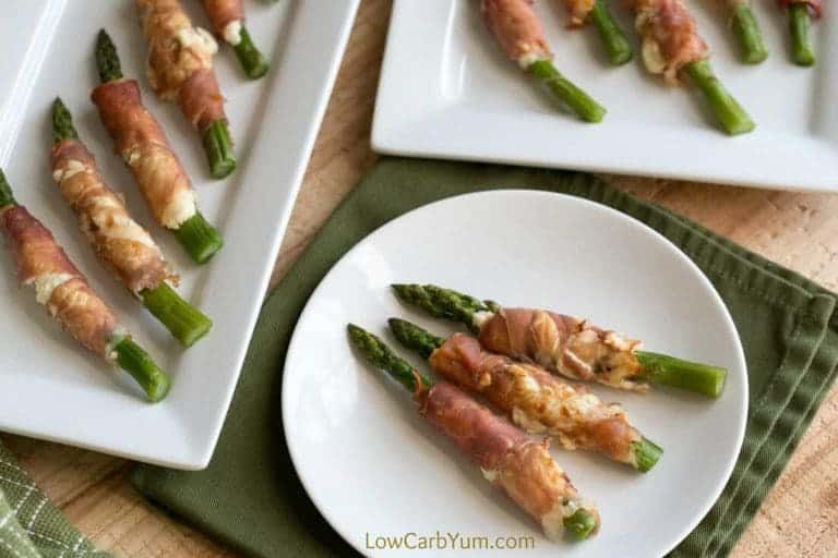 Low-Carb Asparagus Recipes-prosciutto-wrapped-asparagus-cream-cheese