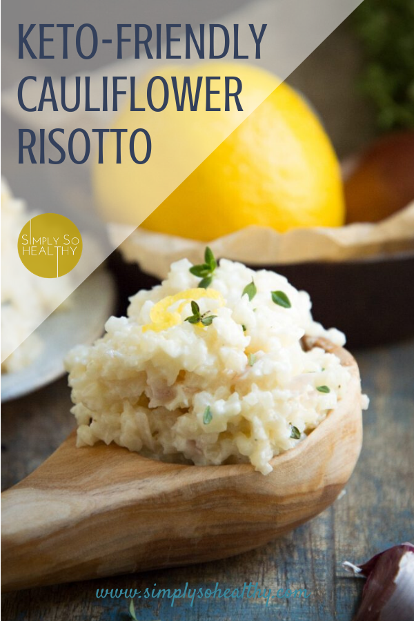 This Easy Recipe For Keto Cauliflower Risotto Makes A Creamy Low-Carb Risotto With Hints Of Garlic, Lemon, And Thyme. This Cauliflower Risotto Makes An Excellent Side Dish For Those On Ketogenic, Atkins, Grain-Free, Or Banting Diets. #Ketorisotto #Ketoside #Ketovegeble # Cauliflowerrisotto&Nbsp;