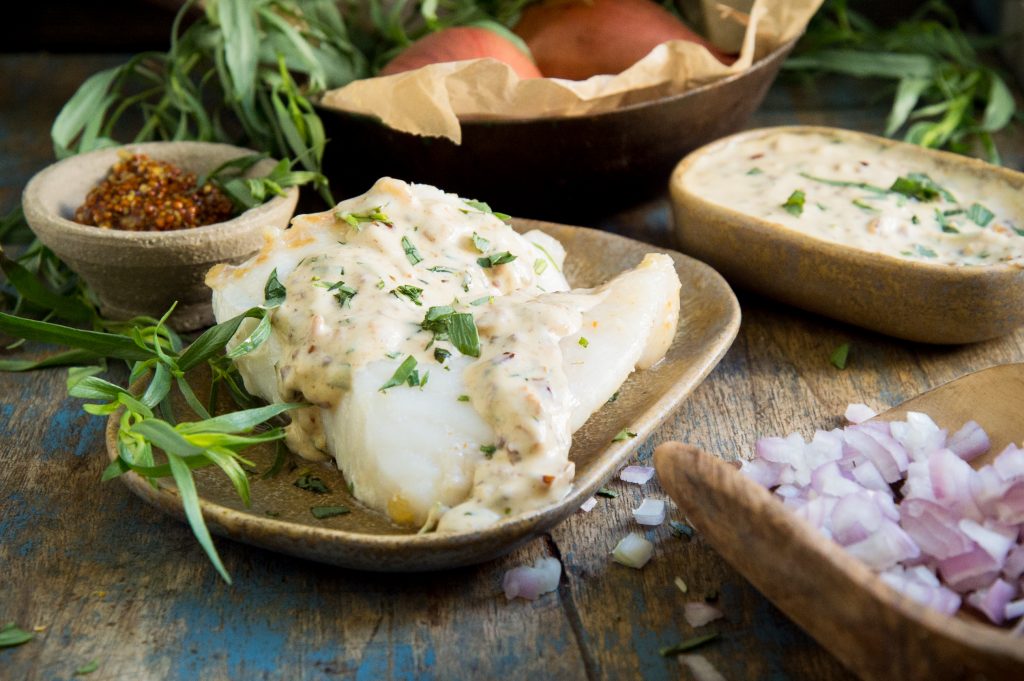 Sautéed Fish with Mustard Tarragon Cream Sauce Simply So Healthy