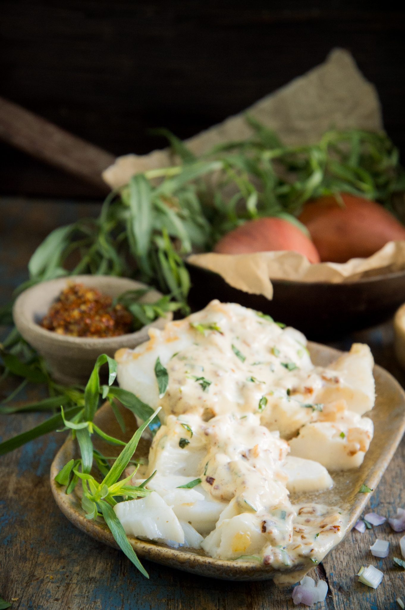 Sautéed Fish with Mustard Tarragon Cream Sauce Simply So Healthy