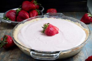 Strawberry cream pie featured image.