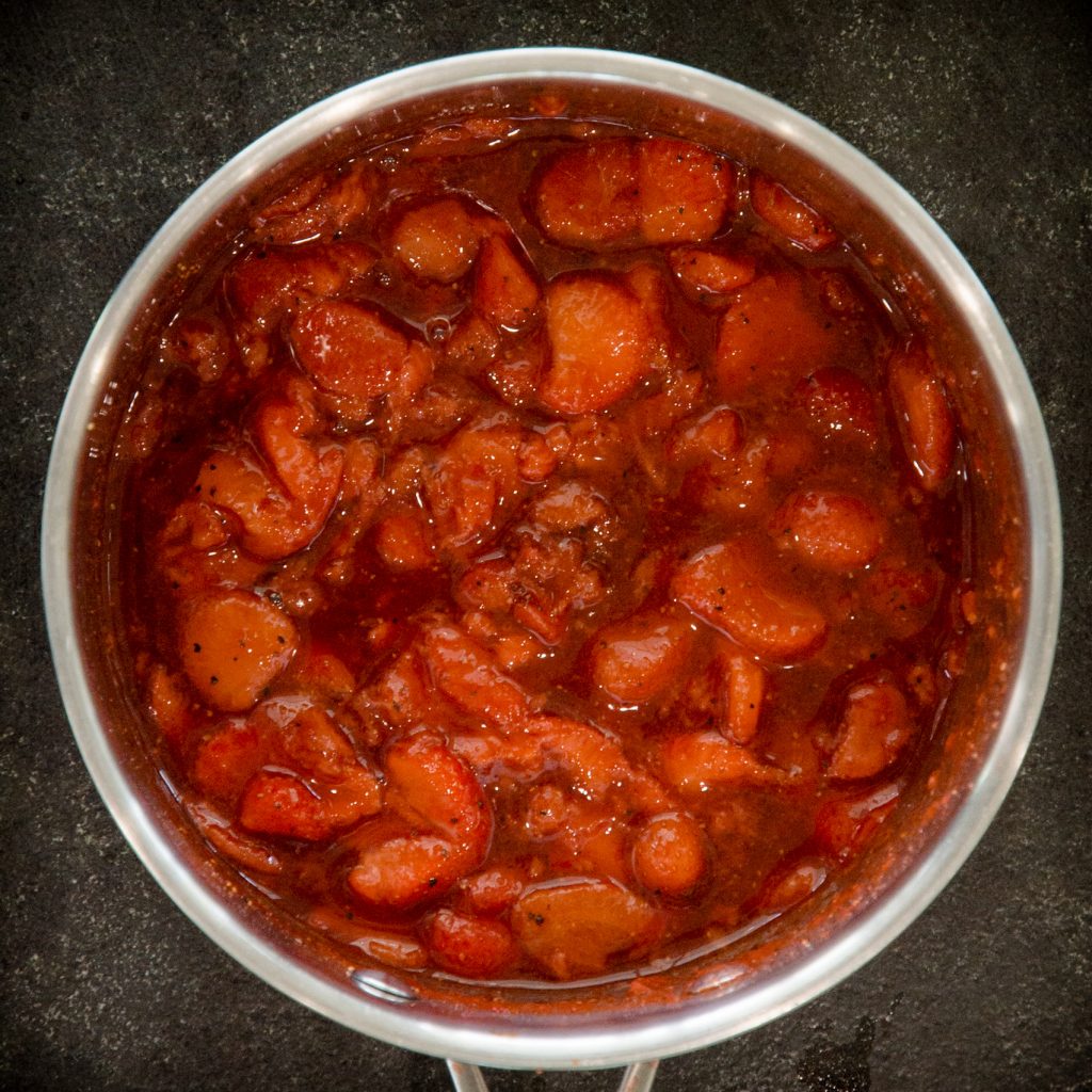 Keto Strawberry Sauce-the finished sauce.