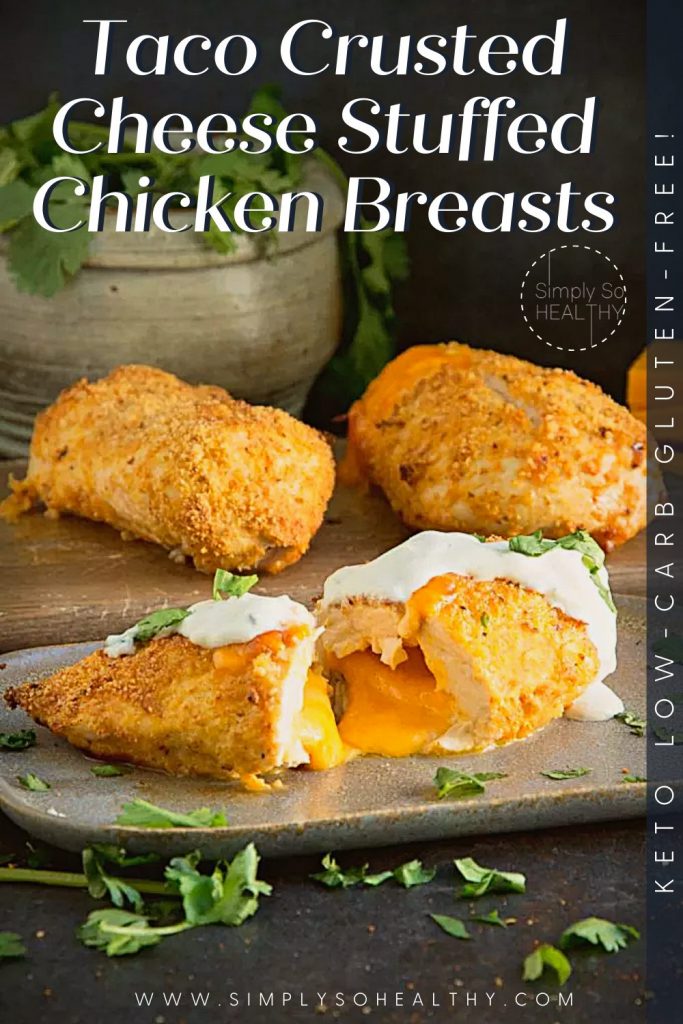 Taco Crusted Cheese Stuffed Chicken Breasts 
