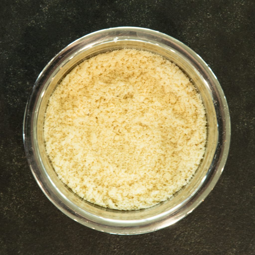 Process photo of breading mixture.