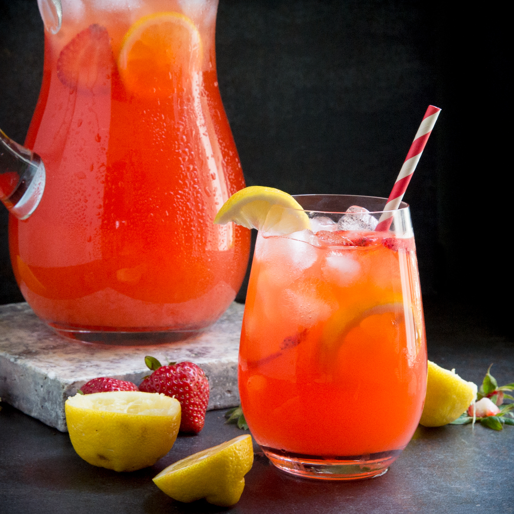 Strawberry Lemonade Pitcher Printable Template
