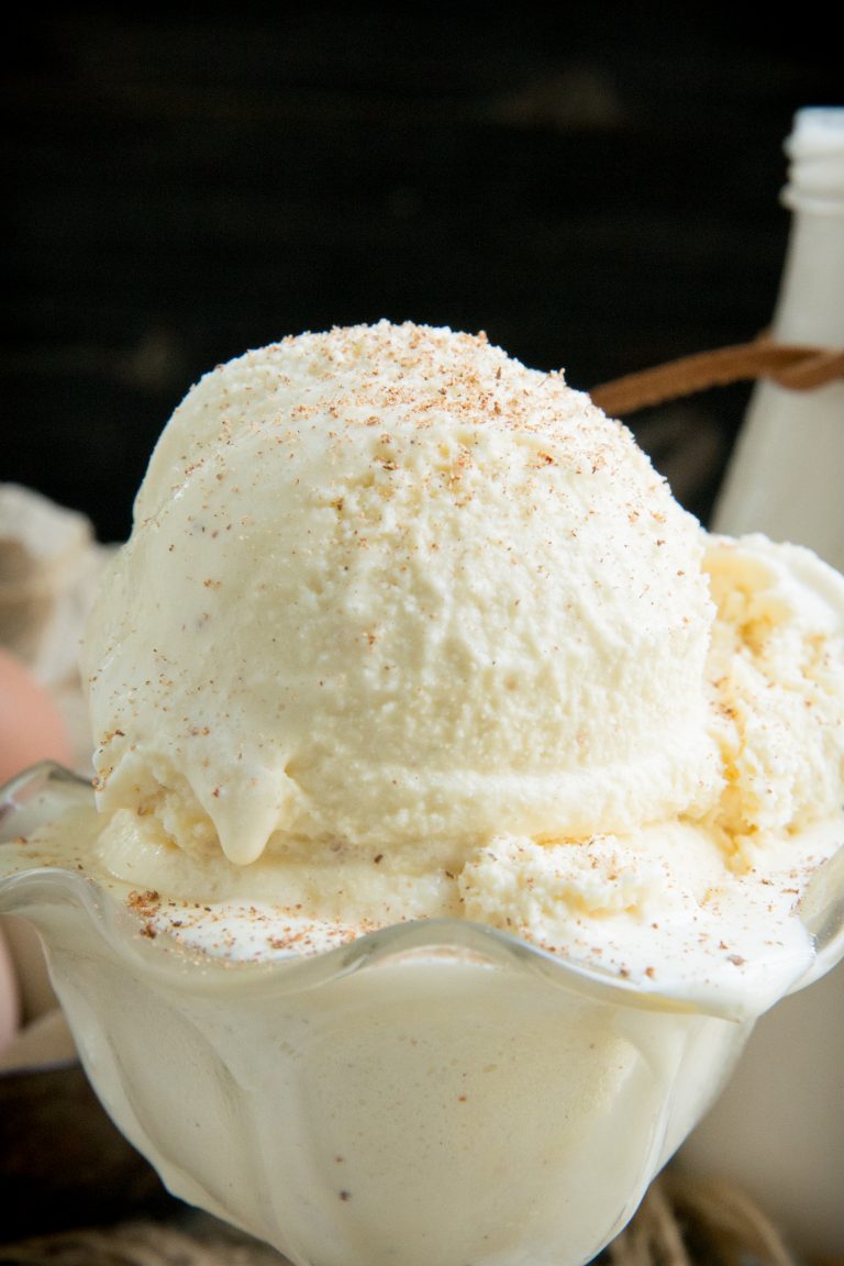 Eggnog Ice Cream (Low-Carb | Keto) - Simply So Healthy