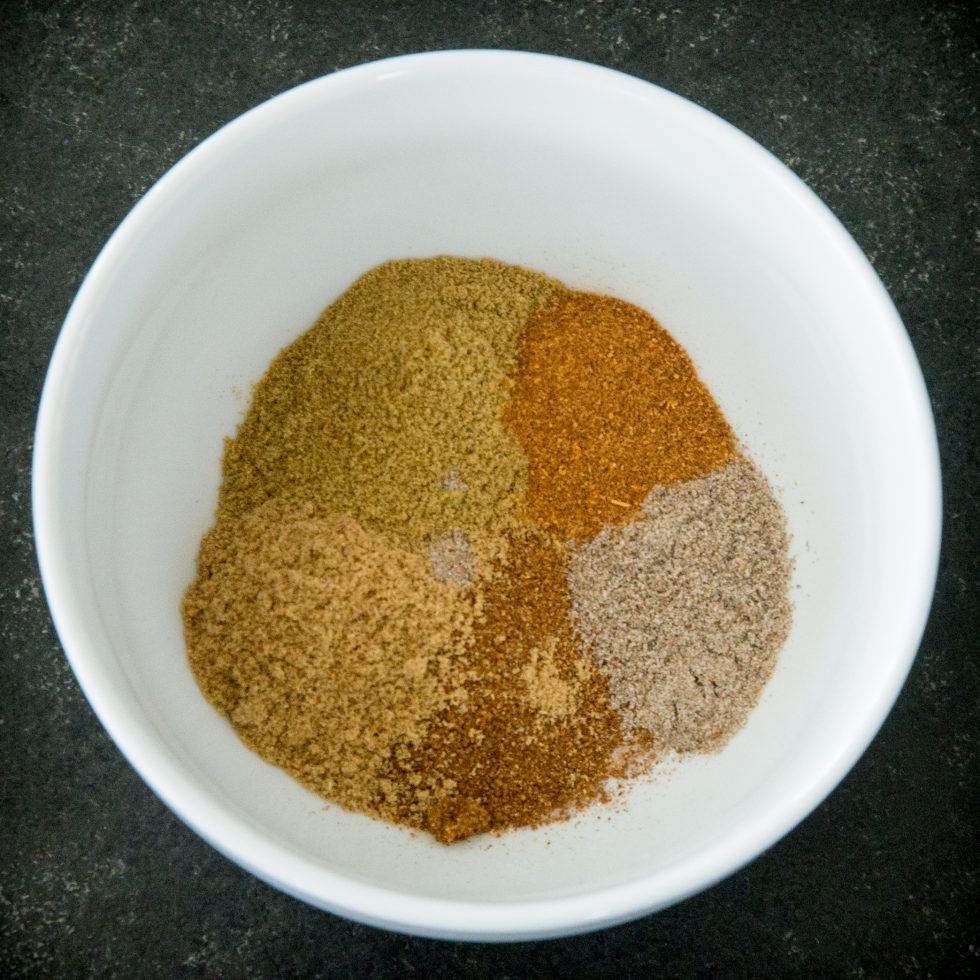 Mixing Spices for Spicy Chicken Soup.