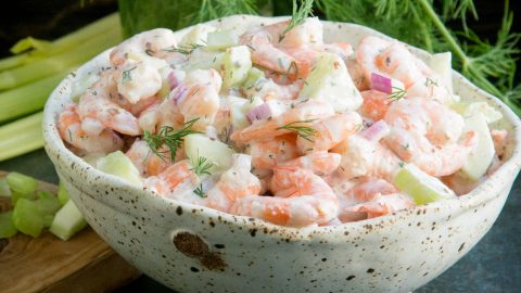 Creamy Shrimp and Celery Salad - Skinnytaste