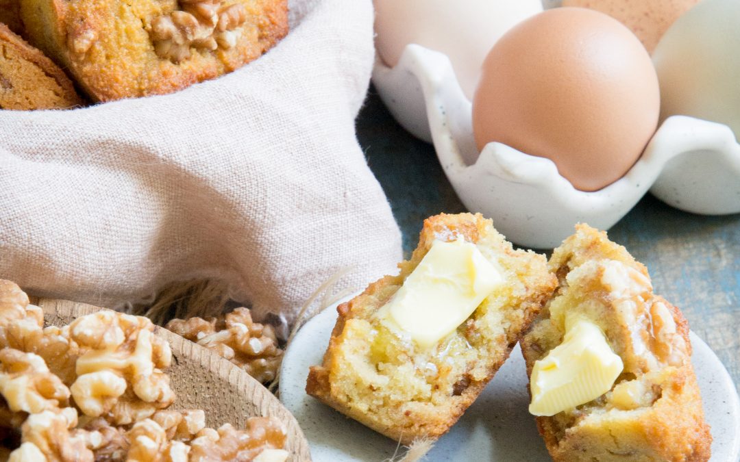 Low Carb Banana Nut Muffins (Keto Friendly)
