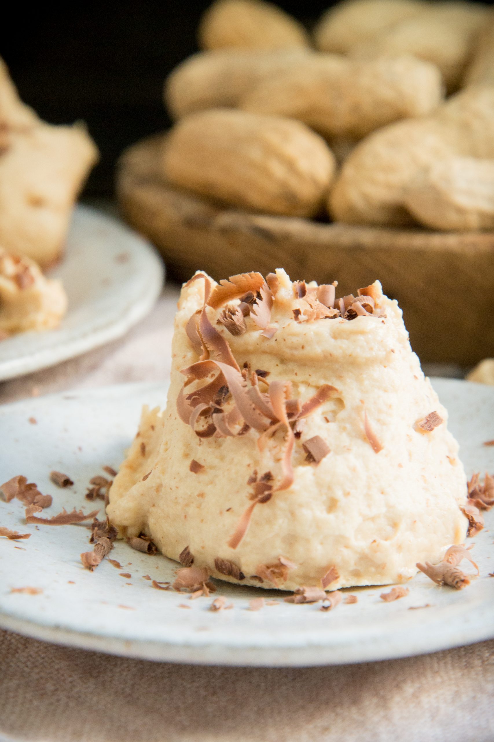 Close up of keto peanut butter truffles.