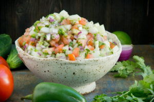 Featured image of cucumber salsa.