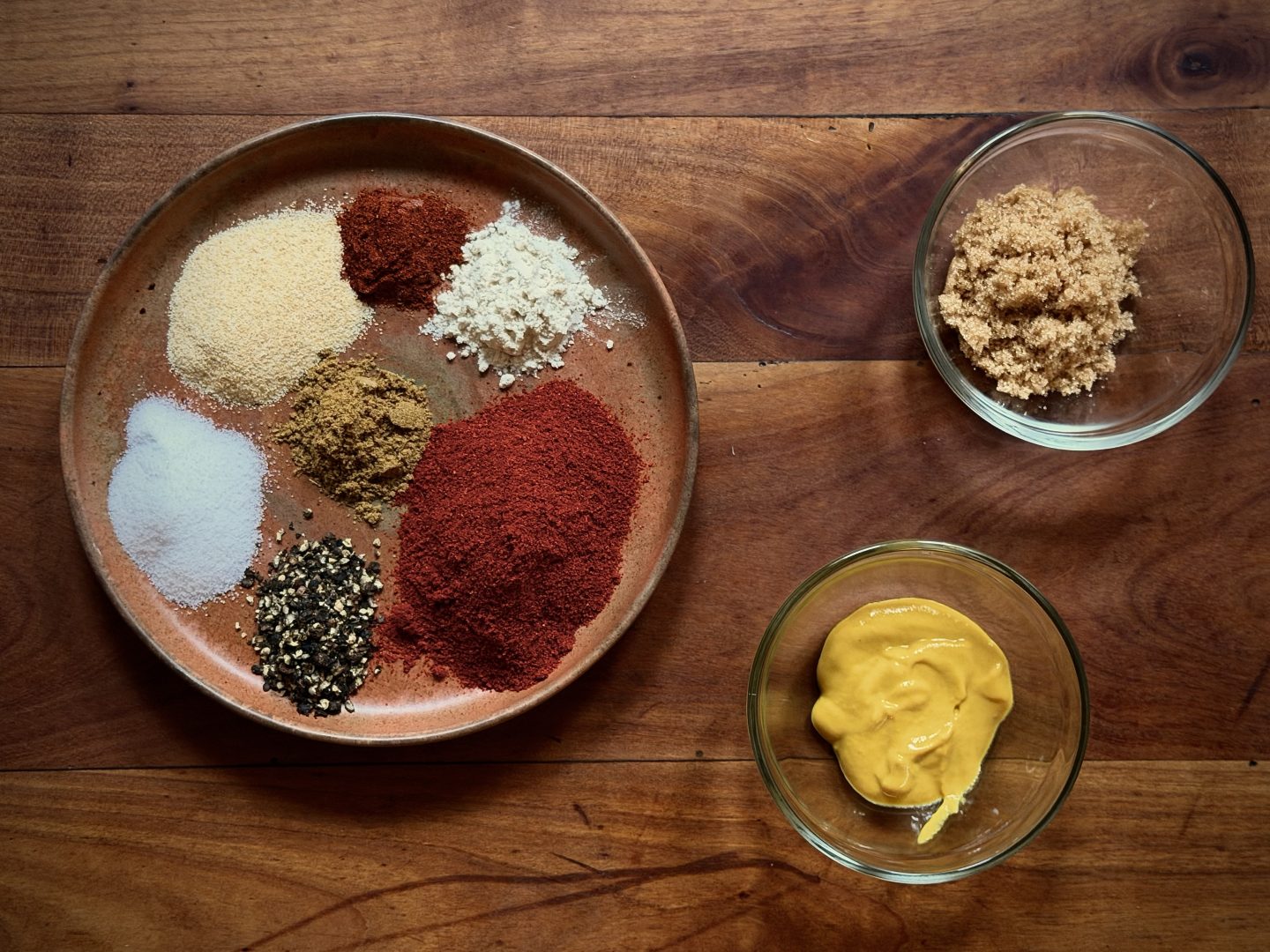 Spices being mixed together